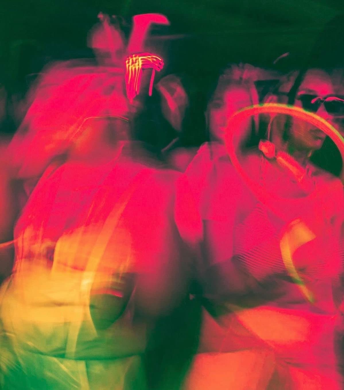 A Sip + Sounds room, long exposure